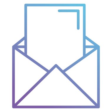 Zarf posta izole simgesi