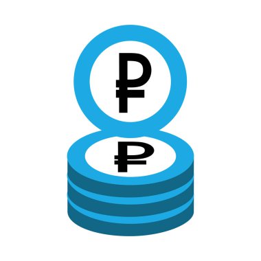 para yığını sikke ruble para rus