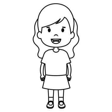 Mutlu küçük çocuk karakteri