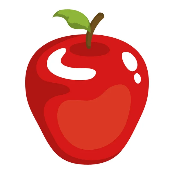 Apple fresh fruit icon — Stock Vector