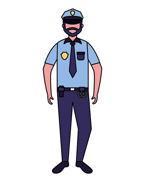 Policista kancelář práce pracovní práce — Stockový vektor