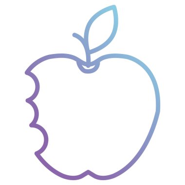 ısırık simgesi ile elma