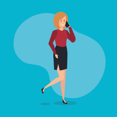 smartphone karakter olan kadın