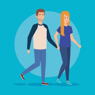 Genç çift avatarlar karakter