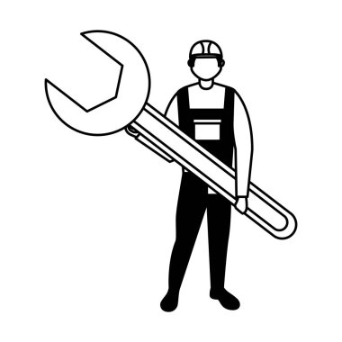 inşaatçı adam tutma anahtarı aracı