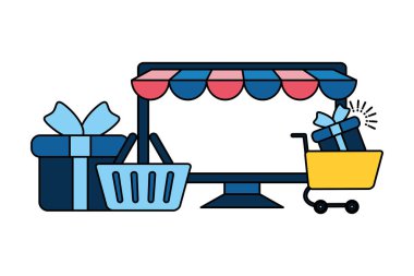 Çevrimiçi alışveriş kavramı