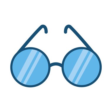 sevimli güneş gözlüğü izole simgesi