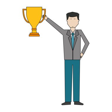 Kupa kupa avatar karakter ile işadamı