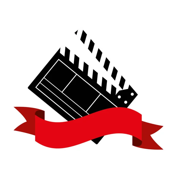 Película de producción de cinta clapperboard — Vector de stock