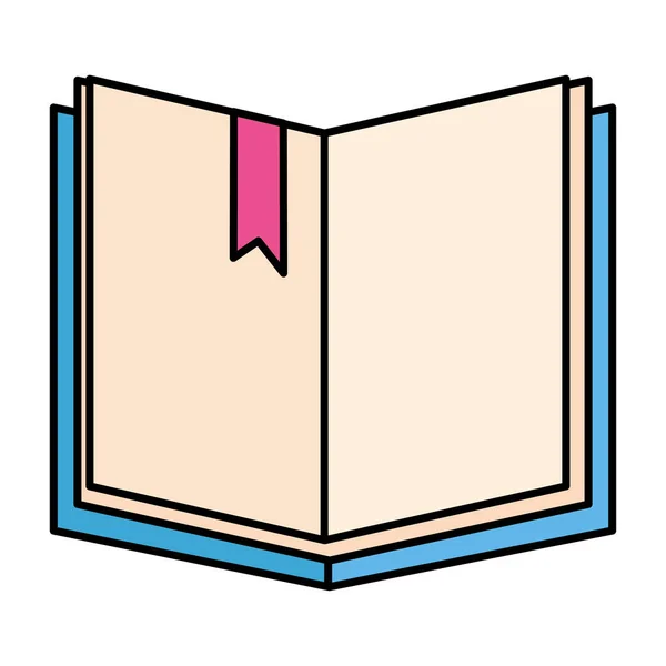 Libro abierto icono aislado — Vector de stock