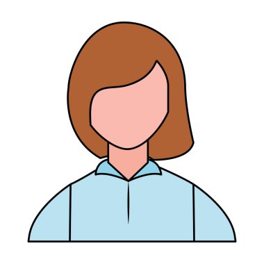 Beyaz arka planda kadın portresi