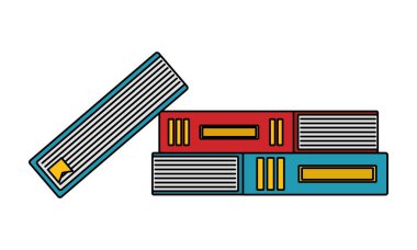 kütüphane kitap yığını yalıtılmış simge