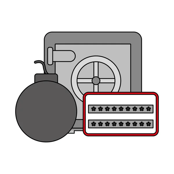 Ciberseguridad digital — Vector de stock