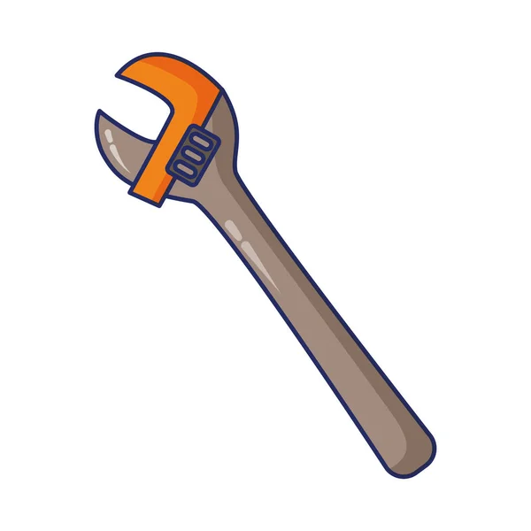 Wrench adjustable tool — Stock Vector