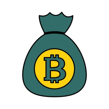 beyaz arka planda bitcoin para çantası cryptocurrency