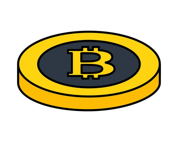 Bitcoin virtual money cryptocurrency trade — Stock Vector