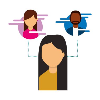 kadın kullanıcı avatarı insanlar sosyal medya bağlantılı