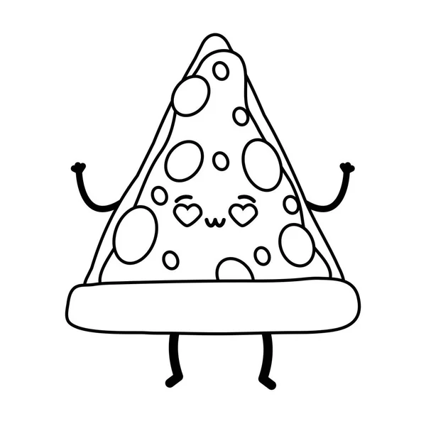 Kawaii comida de dibujos animados — Vector de stock