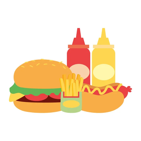 Fast food related — Stock Vector