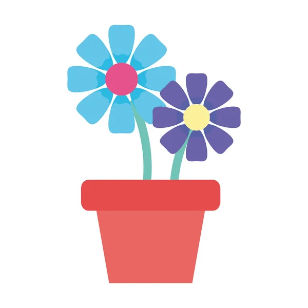 Izolované ikonu domečku rostlin pot — Stockový vektor