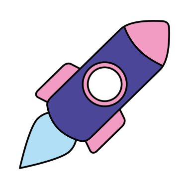 karikatür roket fırlatma bilim