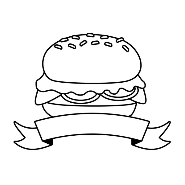 Fast food hamburger — Vettoriale Stock