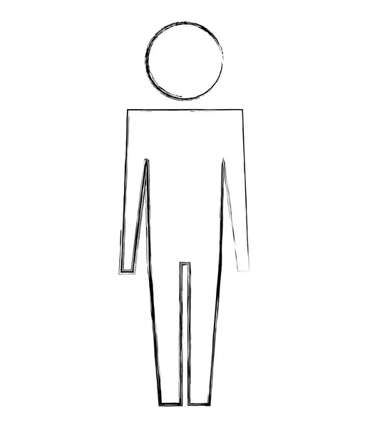 Man standing character pictogram style — Stock Vector