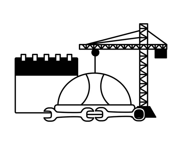 クレーン建設労働日 — ストックベクタ