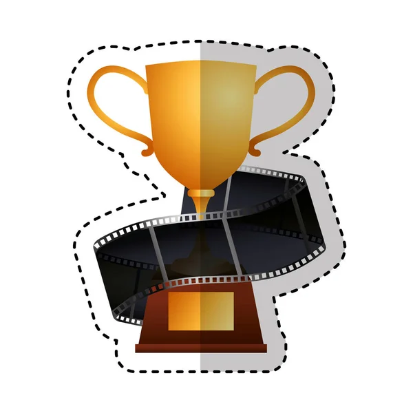 Trophée prix icône isolée — Image vectorielle