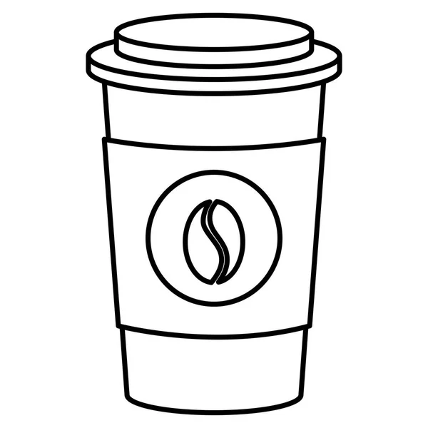 プラスチック製のコーヒー カップのアイコン — ストックベクタ