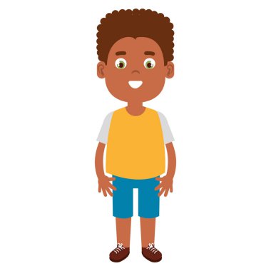 Mutlu küçük çocuk karakteri