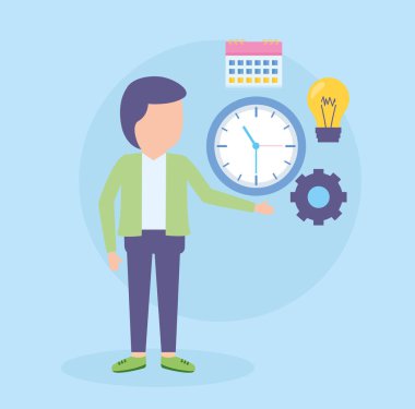 ampul dişliler ile işadamı