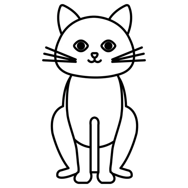 Lindo gato mascota friendly — Vector de stock