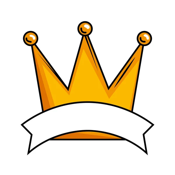 Rainha coroa ícone isolado — Vetor de Stock