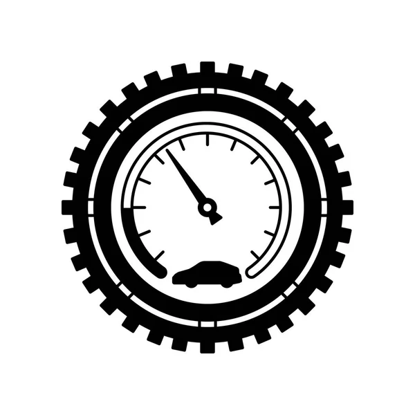 Speedometer car gear mechanical industry automotive — Stock Vector