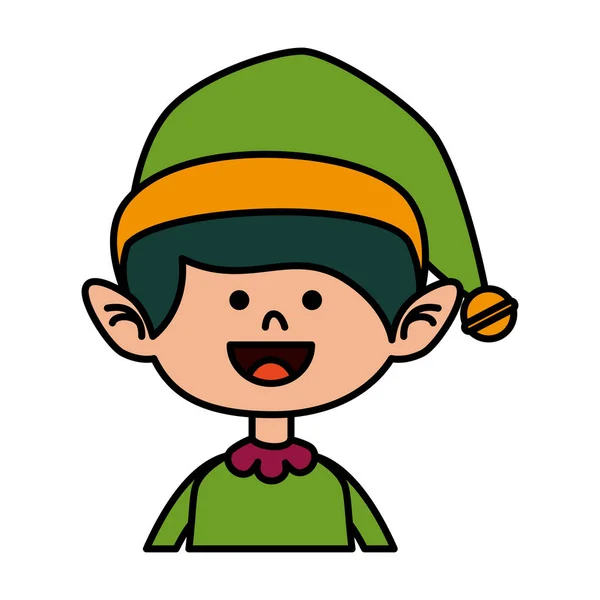 Cute elf christmas character — Stock Vector