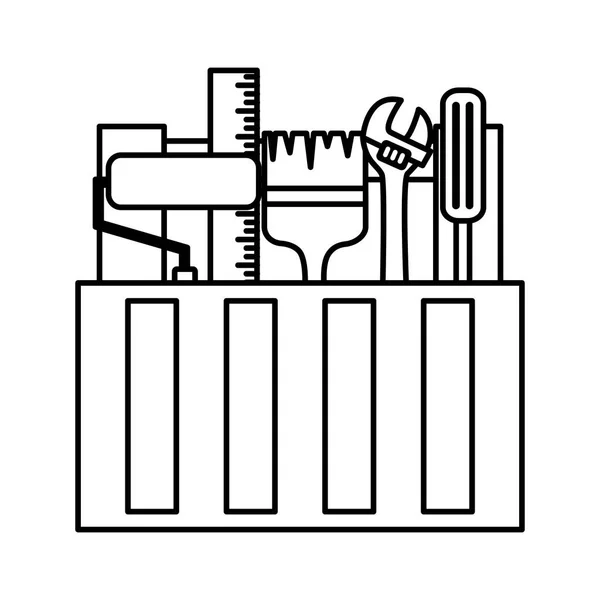 Alat konstruksi toolbox - Stok Vektor