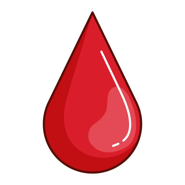 Droppe blod röda ikonen — Stock vektor
