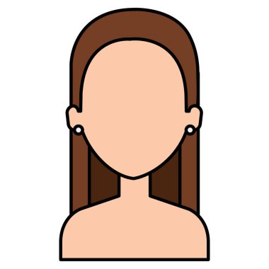 güzel ve genç kadın gömleksiz karakter