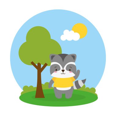 Sevimli hayvan çizgi filmi