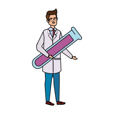 tüp testi avatar karakter ile profesyonel doktor