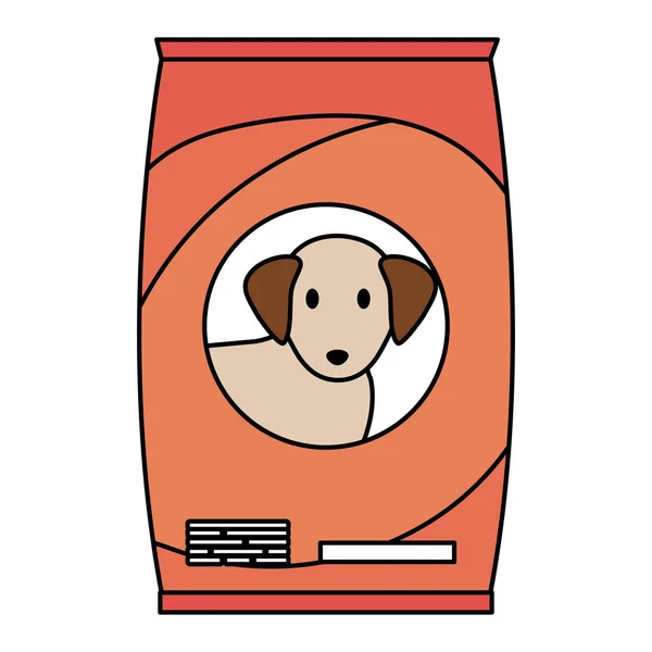 Hond voedsel tas pictogram — Stockvector
