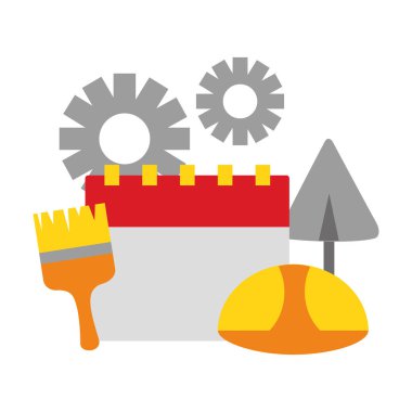 takvim fırça kask spatula