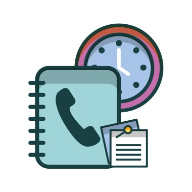 saat ve belge ile telefon defteri agend