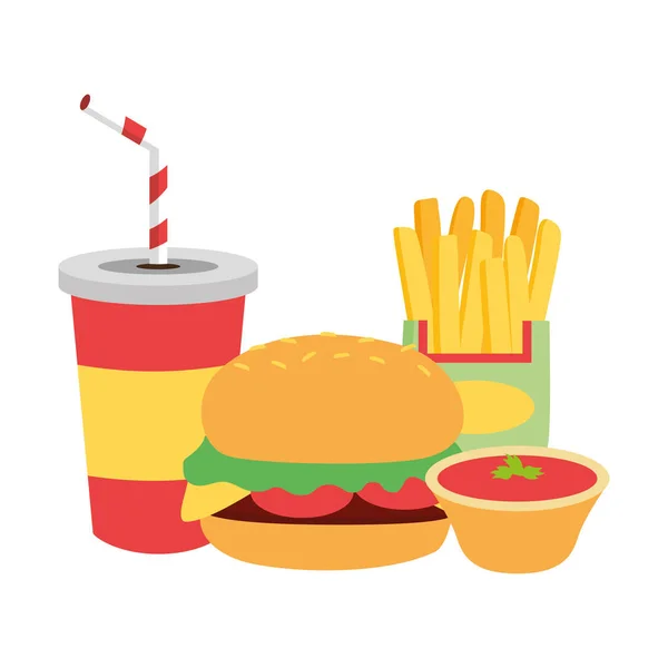 Fast food related — Stock Vector