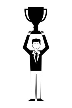 Kupa kupa avatar karakter ile işadamı