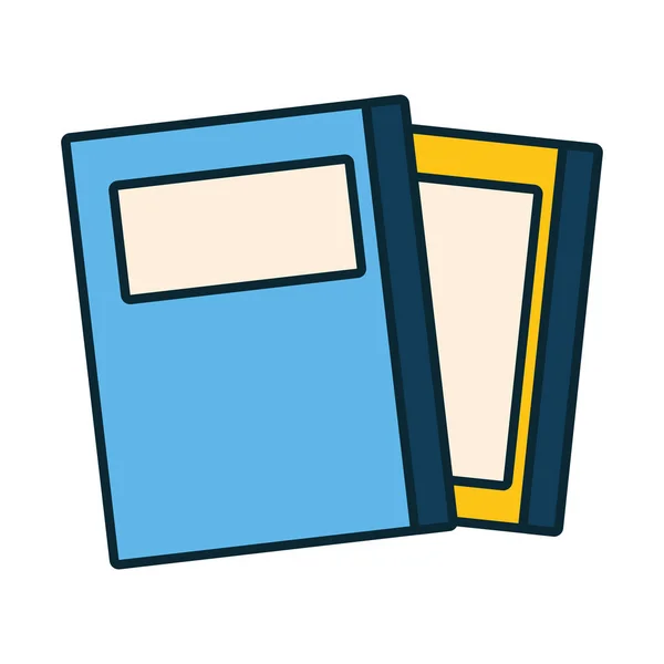 Stapel boeken geïsoleerd pictogram — Stockvector