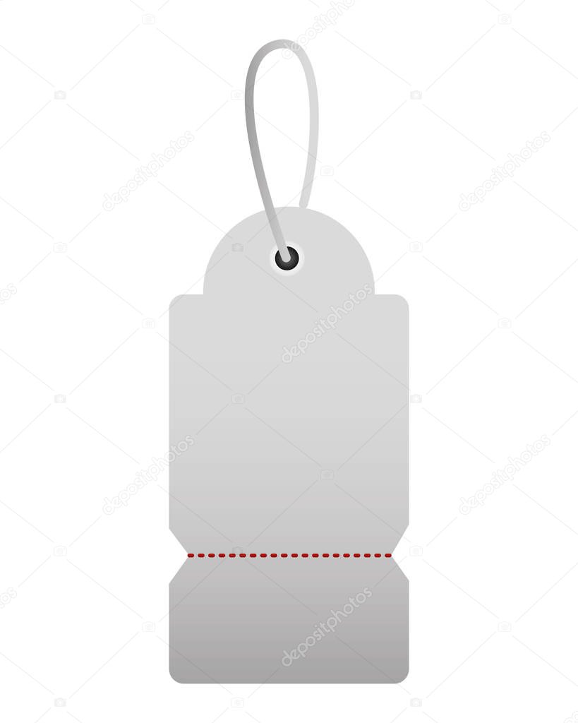 shopping online tag price on white background