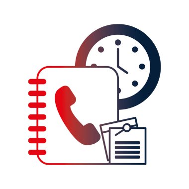 saat ve belge ile telefon defteri agend