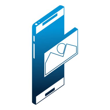 Smartphone aygıtı izometrik simgesi